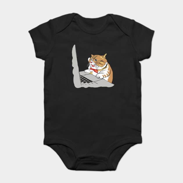 Cat Play Laptop Baby Bodysuit by Urbanprint